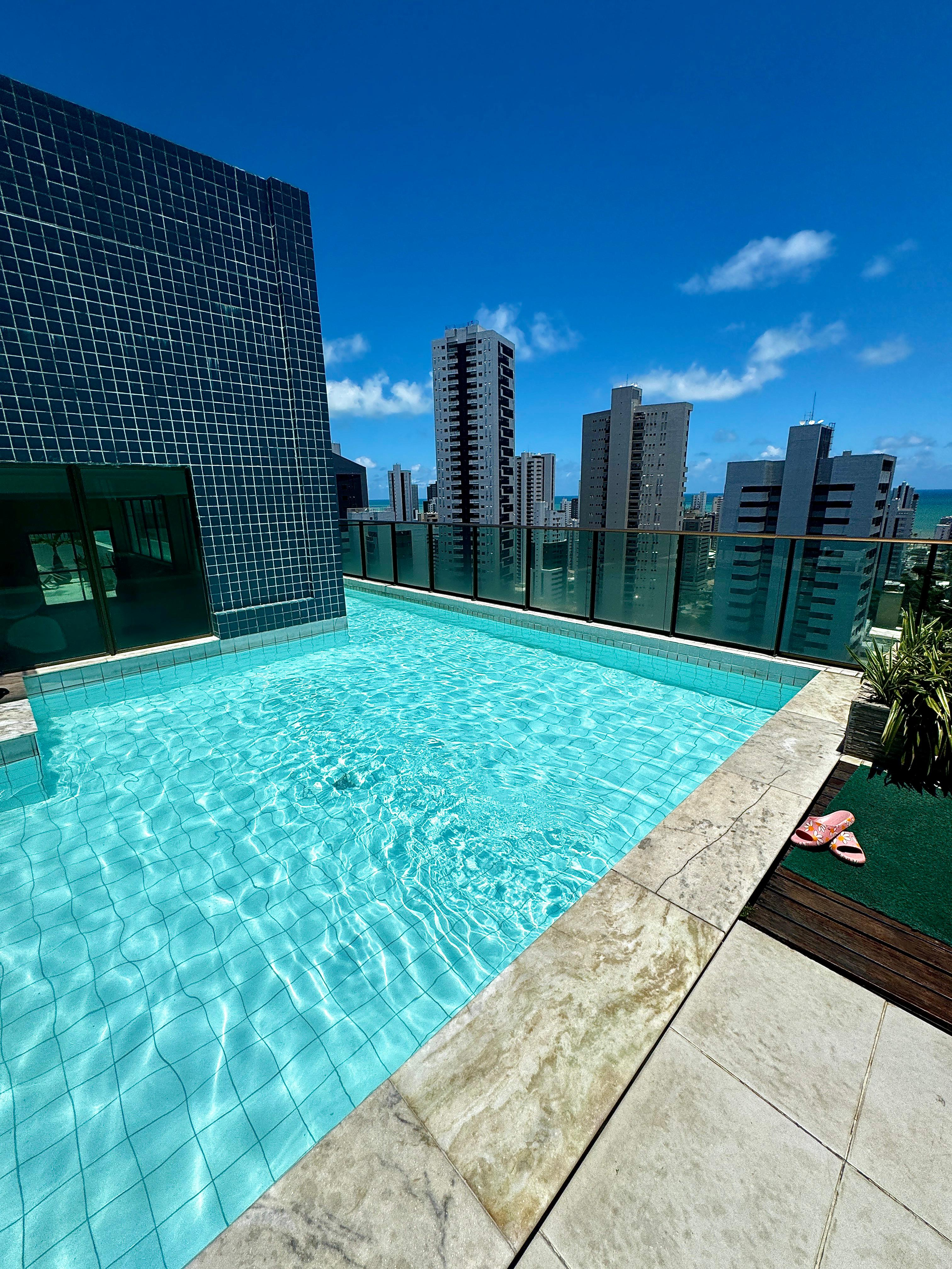 Quarto com suíte - Apartamento Temporada em Recife - Ao lado do Shooping Rio Mar